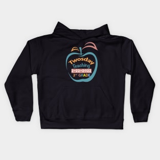 Teaching 2nd Grade on Twosday 2  February 2022 Teacher Gift Kids Hoodie